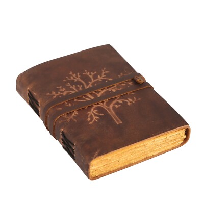 Leather Bound Journal handmade Vintage Notebook 200 Pages Tree of Life-image