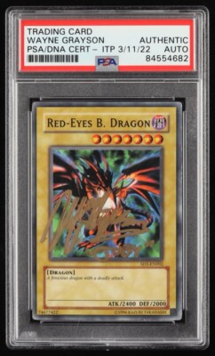 Wayne Grayson Joey Wheeler Signed Red-Eyes B. Dragon Yu-Gi-Oh Structure Deck PSA-image