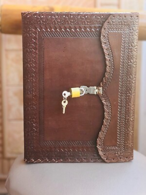 expandable Binder Folder Leather 10X13 Triple Moon Folder stone Best Gift-image