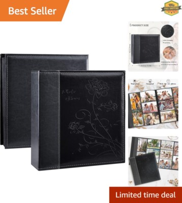 Deluxe 4x6 Photo Album with Leather Cover Holds 500 Photos - Protects Memories-image