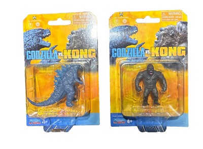 PLAYMATES MONSTERVERSE GODZILLA VS KONG MINI FIGURE Brand New-image