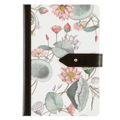 Leather Bound Lined Journal with Strap Closure 6in W x 8in H Retired Floral 4 PK-image