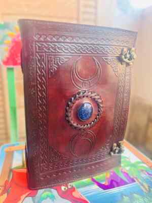 Goat Handmade Leather Journal Tripal moon journal-image