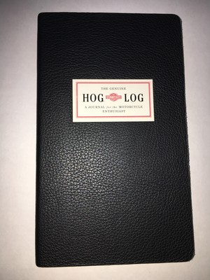NOS Harley Davidson 'Hog Log' Leather-Bound Motorcycle Rider Maintenance Journal-image