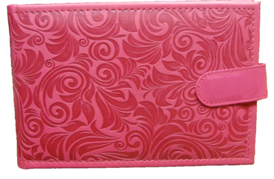 Photo Album 'Peter Pauper Press Raspberry' Pink 4x6 Faux Leather for 48 Pics 893-image