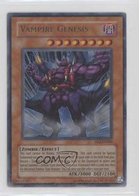 2005 Yu-Gi-Oh! Zombie Madness Structure Deck Unlimited Vampire Genesis 10qj-image