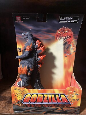 2002 Bandai Creation Burning Godzilla Action Figure #91810 New in Box Sealed-image