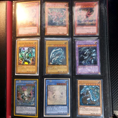 Retro YuGiOh cards collection Blue eyes Folder Binder Ghost Ultimate Secret Rare-image