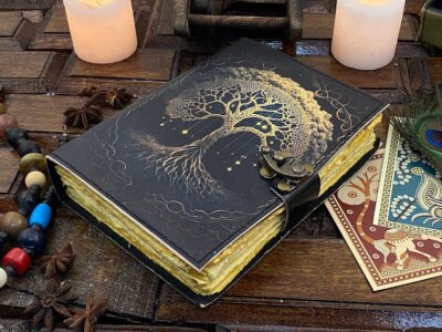 Tree of Life Leather Bound Notebook Tree of Life Leather Bound Journal Notebook-image