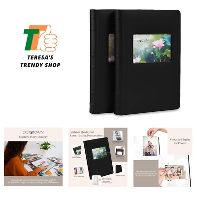 Bonded Leather Photo Albums - 300 Capacity for All Your Moments-image
