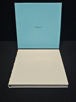 Vintage Tiffany & Co Leather Bound Wedding Book Gold Page Edge With Box READ ALL-image