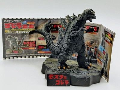 Godzilla 1964 vs Mothra Figure Dark Gray 10cm Plastic No Box or Ship-image