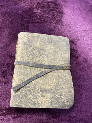 Leather Journal Notebook - Rustic Handmade Leather Bound Journal. Junk Journal.-image