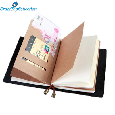 Genuine Black Leather Pocket Journal Diary Handmade Travel Note Pad to Write in-image
