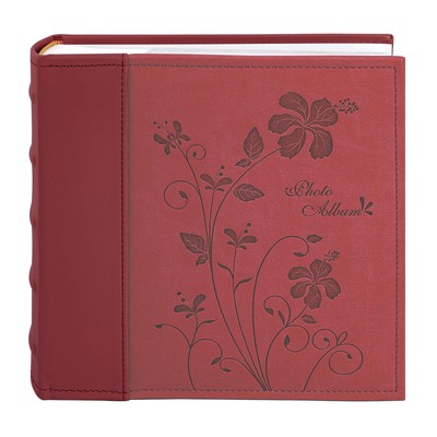 Photo Album Holds 200 4x6 Pictures 2 Per Page Faux Leather Marron-image