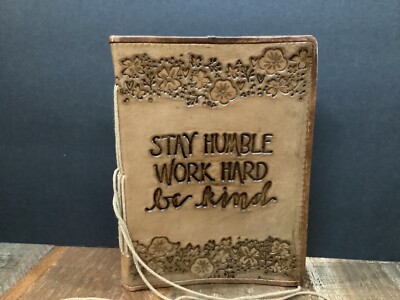 Primitives by Kathy  Leather Bound Journal Diary “Stay Humble Work Hard Be Kind”-image