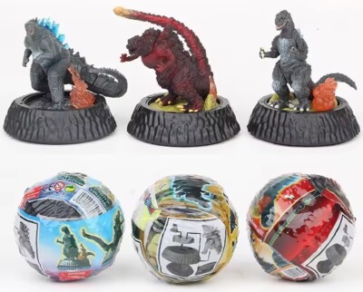 HG Gashapon HG Godzilla set of three. 1954,2016 &2019-image