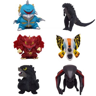 Chibi Godzilla Toys Set of 6 Figures 2.5 to 3.5 inches tall. These are great!-image