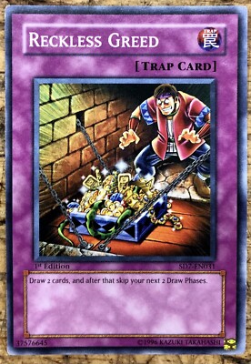 Reckless Greed SD7-EN031 - Common - 1st Edition LP YuGiOh!-image