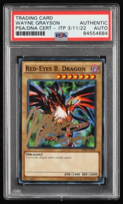 Wayne Grayson Joey Wheeler Signed Red-Eyes B. Dragon Yu-Gi-Oh Structure Deck PSA-image