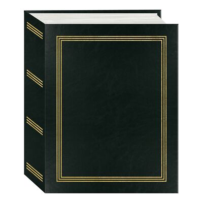 Mini Max Bound Photo Album, Holds 100 4x6 Photos, 1 Per Page, Color: Black-image