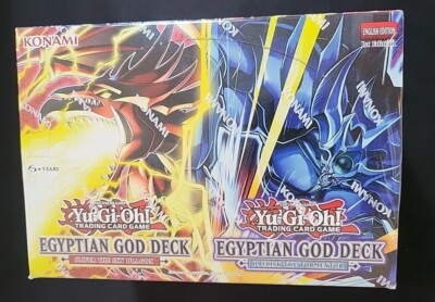 Yugioh Egyptian God Deck Display (4x Slifer/4xObelisk) - Sealed - Offers Welcome-image