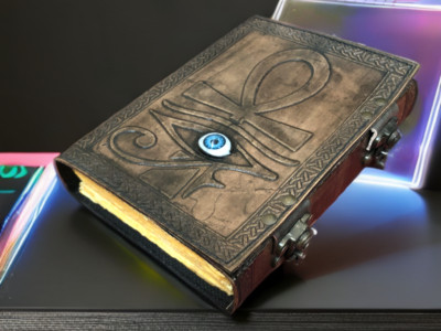 book of shadows leather journal hocus pocus eye handmade vintage journal gifts-image