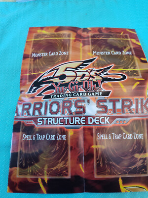Used Yugioh Structure Deck Warrior's Strike Paper Playmat-image