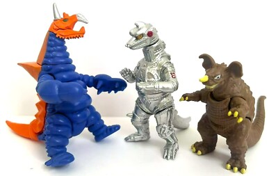 GODZILLA figure set 1974 MECHAGODZILLA monster lot MECHA  BARAGON mekka vs kong-image
