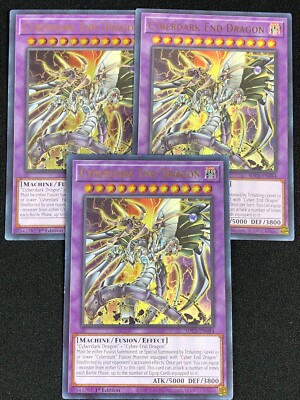 YUGIOH CYBERDARK END DRAGON SDCS-EN044 1ST ULTRA X3 NM-image