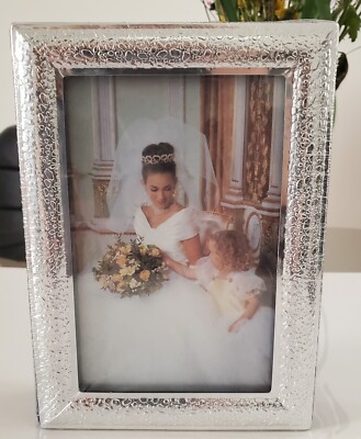 Silver Photo Album Mini Frame Cover Photo Album, Silver and Black 4