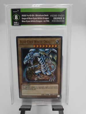 2022 Yu Gi Oh Structure Deck Blue Eyes White Dragon EN001 Degree Grade 8-image