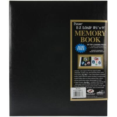 Pioneer MB811-60667 Leatherette Post Bound Album, 8.5-Inch by 11-Inch, Black-image