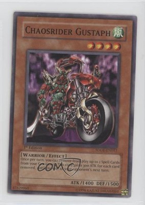 Chaosrider Gustaph 1st Ed. YuGiOh The Dark Emperor Structure Deck 2008 0y59-image
