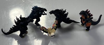 Unbranded Godzilla Lot Of 5 Figures - 4 Godzilla + 1 Mothra-image