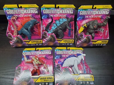 Godzilla X Kong The New Empire Shimo Godzilla Evolved Kong Action Figures Lot ×5-image