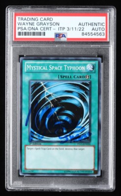 Wayne Grayson Syrus Signed Mystical Space Typhoon YuGiOh Structure Deck PSA-image