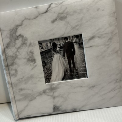 Threshold Marble Photo Album, holds 160 4x6 Or 80 5x7 Photos Wedding /225e-image
