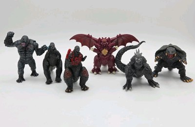 Godzilla Mini Action Figure Monster Creatures Lot Of 6 -  2.5
