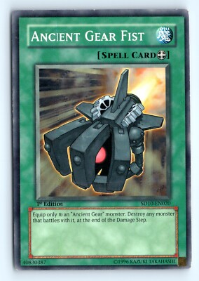 Yu-Gi-Oh Ancient Gear Fist #SD10-EN020 Structure Deck: Machine Re-Volt tcg LP-image