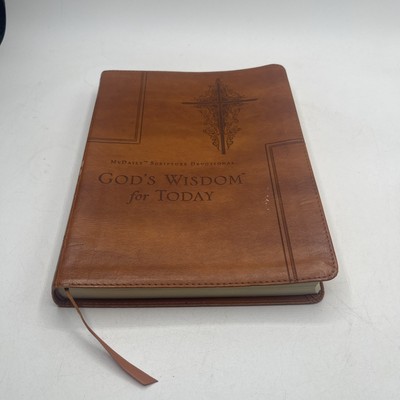 My Daily Scripture Devotional God’s Wisdom For Today, Brown Leather Edition NKJV-image