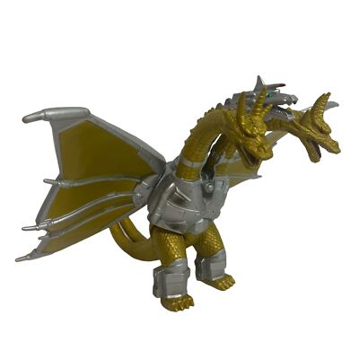 Vintage MECHA KING GHIDORAH Vinyl Action Figure Bandai 1998 Godzilla Villain 7in-image