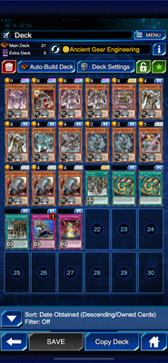 Yu Gi oh Duel Links full Ancient gear deck and skill-image