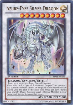 Yu-Gi-Oh Card - SDBE-EN040 - AZURE-EYES SILVER DRAGON (ultra rare holo)  - NM/M-image