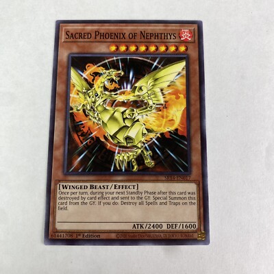 yugioh Sacred Phoenix Of Nephthys SR14-EN017  Fire Kings Structure Deck Common-image