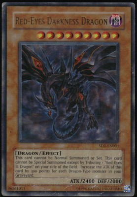 Yu-Gi-Oh Dragons Roar Structure Red-Eyes Darkness 2005 SD1-EN001 Ultra Rare Ultd-image