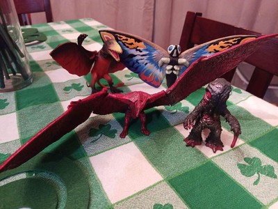 Lot Godzilla Kaiju action figures Mothra Rodan Hedorah Toho Bandai Monsters Toys-image