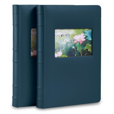 2-Pack Bonded Leather Photo Albums, Photo Album 5x7 & 4x6 Slots, Navy-image