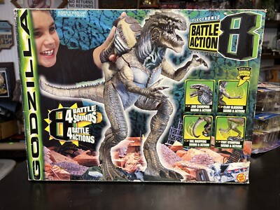 1998 Toy Biz GODZILLA Electronic Battle Action 8 Heavy Hitter 73010 - NEW SEALED-image