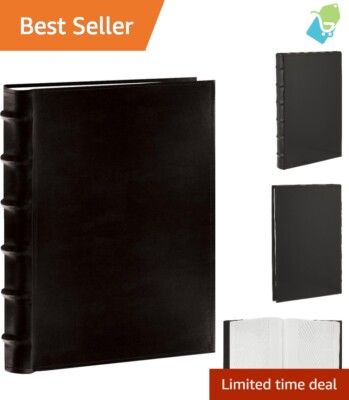 Bi-Directional Photo Album in Bonded Leather - Holds 300 Photos & Memo Writing-image